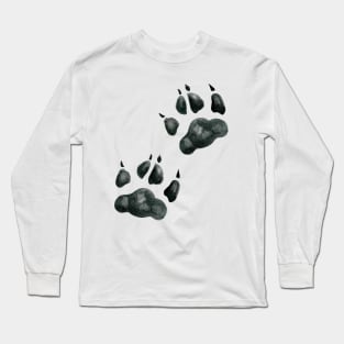 two black paws Long Sleeve T-Shirt